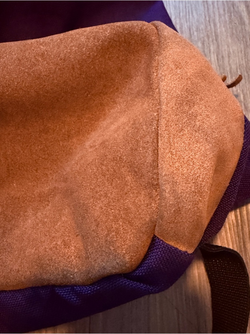 Vintage JanSport Purple Backpack with Tan Accents - Picture 5 of 13